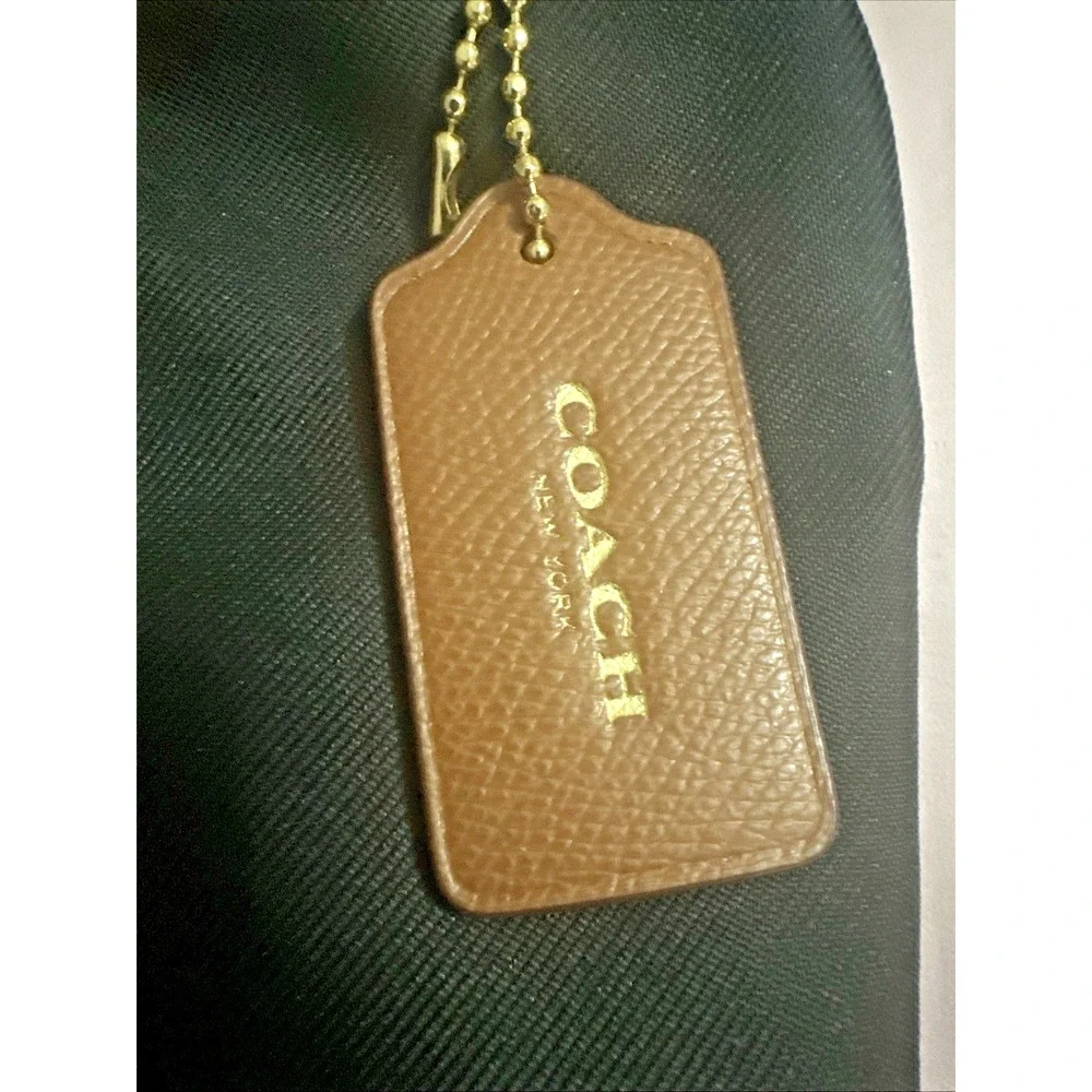 Coach Sawyer Backpack Black Canvas Brown‎ Leather Trim F37240